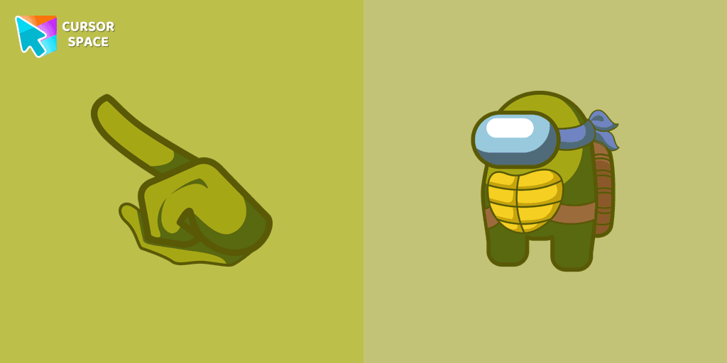 Among Us Ninja Turtle Character cursor cursor pack